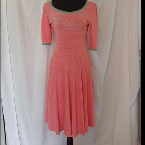 Pink & Green LulaRoe Nicole Dress - Size Med